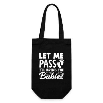 Let me through midwife brings babies - Gift Bag for Bottles - black - Front