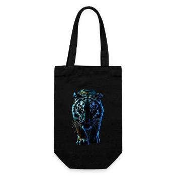Funny Tiger Art Animal Nature Wildlife Animals Zoo - Gift Bag for Bottles - black - Front
