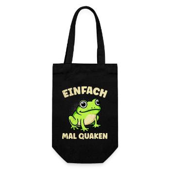 Karneval Party EINFACH MAL QUACKEN Lustiges - Geschenkbeutel für Flaschen - Schwarz - Vorne