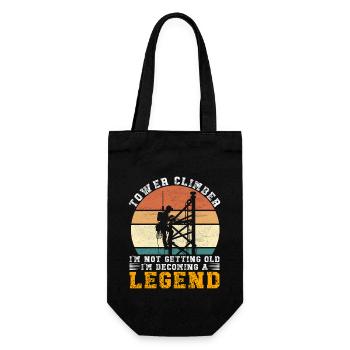 Industrial Climbers Tower Climbers Industrial Climbing - Gift Bag for Bottles - black - Front