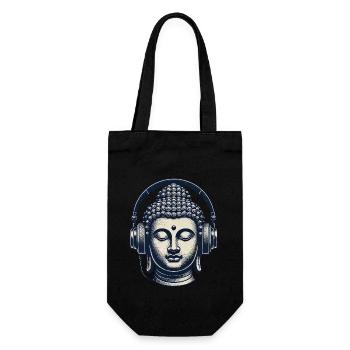 Musik Streetwear Outfit Buddha - Geschenkbeutel für Flaschen - Schwarz - Vorne