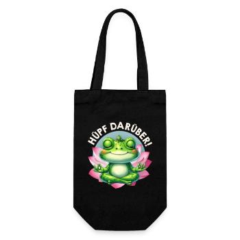 Karneval Kostüm HÜPF DARÜBER! Froschkostüm - Geschenkbeutel für Flaschen - Schwarz - Vorne