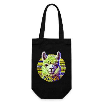 Alpaca - Gift Bag for Bottles - black - Front