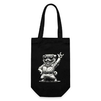 Lustiges Rock Musik Heavy Metal Festival Retro - Geschenkbeutel für Flaschen - Schwarz - Vorne