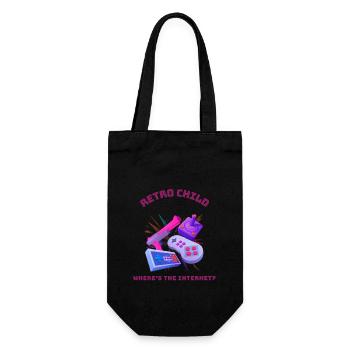 Retro child - Où est Internet ? - Sac à bouteille - noir - Devant