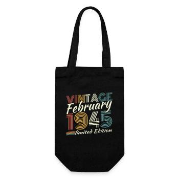 Février 1985 Rétro Vintage Cadeau d’anniversaire - Sac à bouteille - noir - Devant
