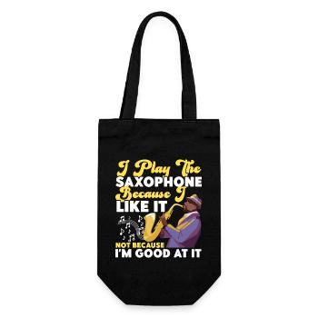 Saxophone I Play The Saxophone - Geschenkbeutel für Flaschen - Schwarz - Vorne