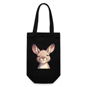 Kangaroos Kangaroo - Gift Bag for Bottles - black - Front