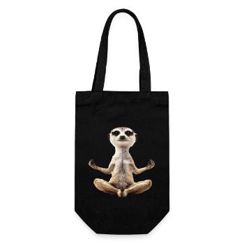 Erdmännchen - Geschenkbeutel für Flaschen - Schwarz - Vorne