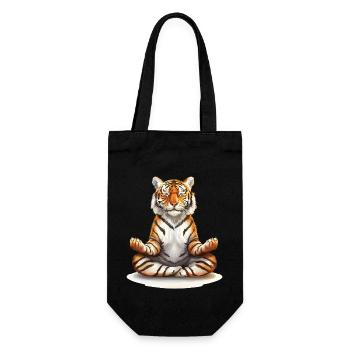 Tiger - Geschenkbeutel für Flaschen - Schwarz - Vorne
