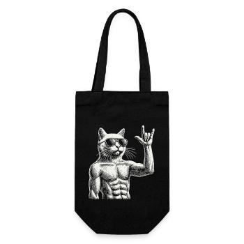 Rock Music Heavy Metal Cat Festival - Gift Bag for Bottles - black - Front