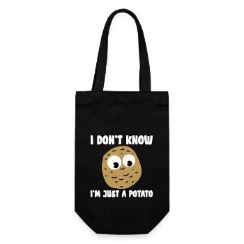 I Don't Know I'm Just A Potato 2 - Geschenkbeutel für Flaschen - Schwarz - Vorne