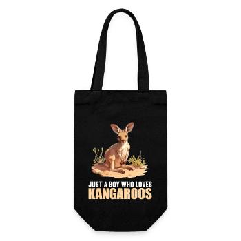 Kangaroos Kangaroo - Gift Bag for Bottles - black - Front