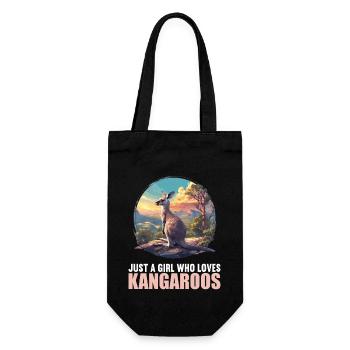 Kangaroos Kangaroo - Gift Bag for Bottles - black - Front
