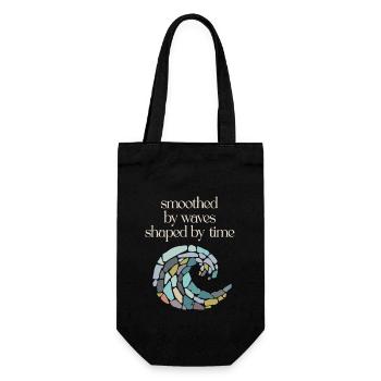 Sea Glass Hunters Collect Marine Treasures - Gift Bag for Bottles - black - Front