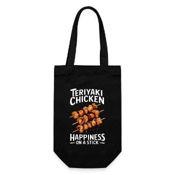 Teriyaki Chicken Happiness Auf Einem Stock - Geschenkbeutel für Flaschen - Schwarz - Vorne