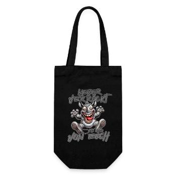 Rhino Better crazy than one of you - Gift Bag for Bottles - black - Front