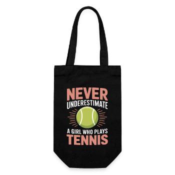 Tennis Dire Fille Drôle Tennis Cadeau - Sac à bouteille - noir - Devant