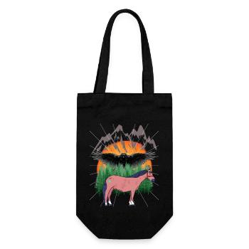 Shamans Horse Horses - Gift Bag for Bottles - black - Front