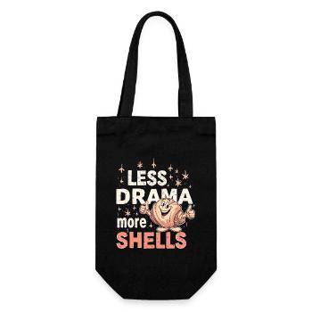 Shell collectors collect marine treasures on the beach - Gift Bag for Bottles - black - Front
