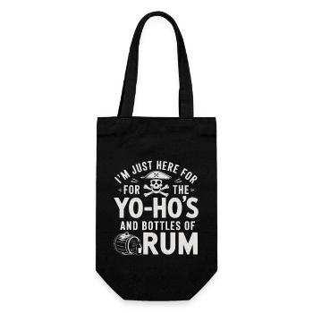 Je suis juste ici pour les Yo-Ho’s et les bouteilles de rhum Sea - Sac à bouteille - noir - Devant