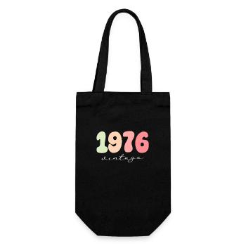 Geburtstag Geburtsjahr 1976 - Geschenkbeutel für Flaschen - Schwarz - Vorne