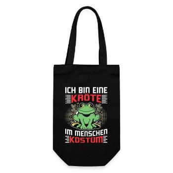 Karneval Kostüm Party BIN EINE KRÖTE DAS IST MEIN - Geschenkbeutel für Flaschen - Schwarz - Vorne