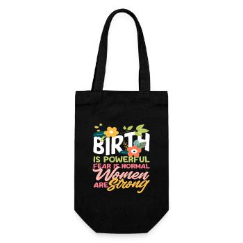 L’accouchement par sage-femme est puissant, les femmes sont fortes - Sac à bouteille - noir - Devant