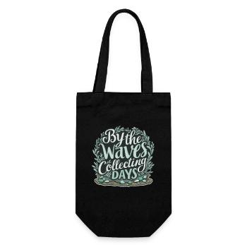 Sea Glass Hunters Collect Marine Treasures - Gift Bag for Bottles - black - Front