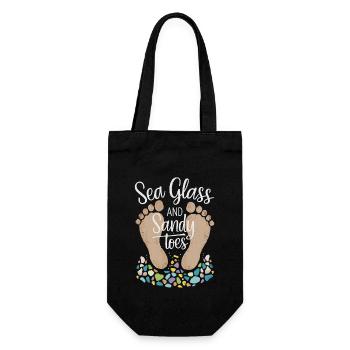 Sea Glass Hunters Collect Marine Treasures - Gift Bag for Bottles - black - Front