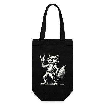 Rock Musik Fuchs Konzert Festival Design - Geschenkbeutel für Flaschen - Schwarz - Vorne