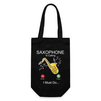 Saxophones Phone Display Saxophones - Gift Bag for Bottles - black - Front