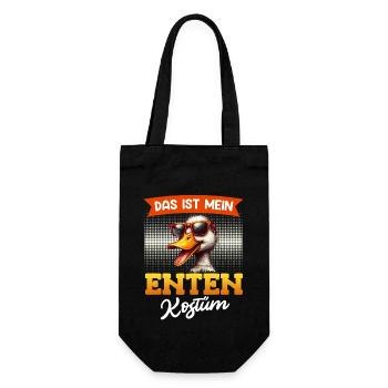 Enten Karneval DAS IST MEIN ENTEN KOSTÜM Lustiges - Geschenkbeutel für Flaschen - Schwarz - Vorne