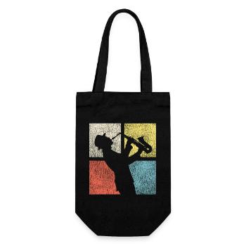 Saxophone Retro Vintage - Geschenkbeutel für Flaschen - Schwarz - Vorne