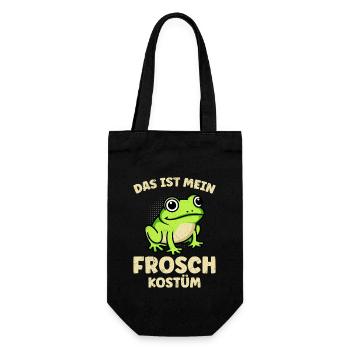 Karneval Kostüm Frosch DAS IST MEIN FROSCH KOSTÜM - Geschenkbeutel für Flaschen - Schwarz - Vorne