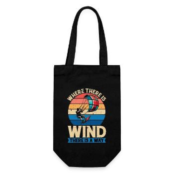 Le kitesurf là où il y a du vent aime le surf - Sac à bouteille - noir - Devant