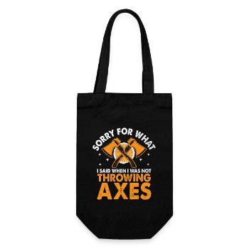 Désolé pour ce que j’ai dit quand je ne lançais pas de haches - Sac à bouteille - noir - Devant