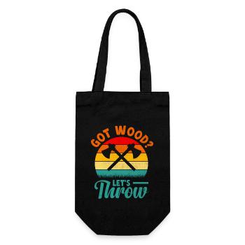 Got Wood Let's Throw Axe Throwing Hatchet Thrower - Gift Bag for Bottles - black - Front
