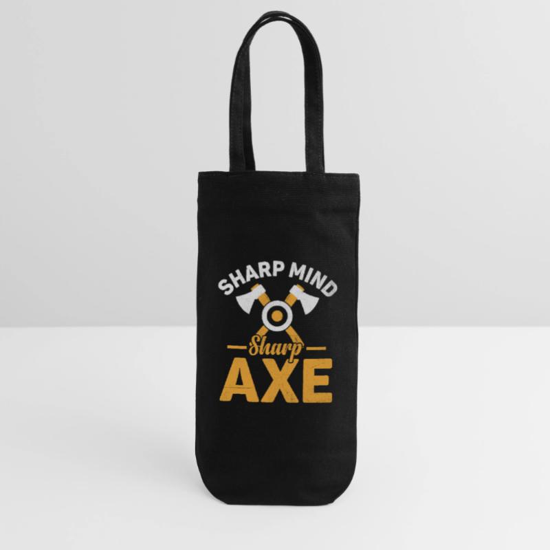 Sharp Mind Sharp Axe Throwing Hatchet Thrower Gift Bag for Bottles