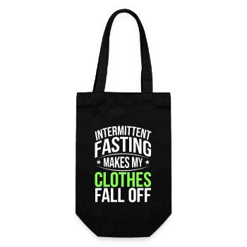 Intermittent fasting Intermittent fasting - Gift Bag for Bottles - black - Front