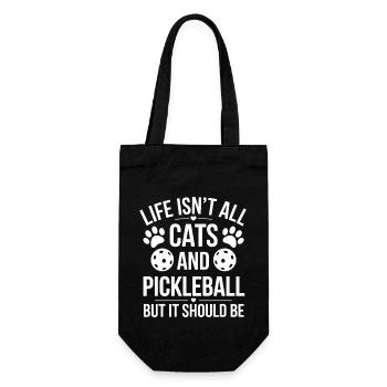 Pickleball Dire Chat Drôle Pickleball Cadeau - Sac à bouteille - noir - Devant