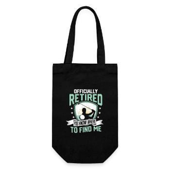 Officially Retired You Know Where To Find Me Golf - Gift Bag for Bottles - black - Front