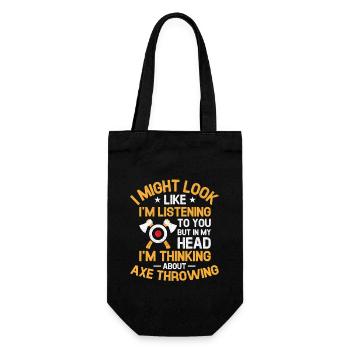 Mais dans ma tête, je pense au lancer de hache - Sac à bouteille - noir - Devant