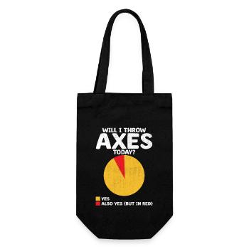 Werde ich heute Axt werfen Axt werfen Beil - Geschenkbeutel für Flaschen - Schwarz - Vorne