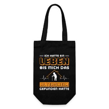 Altenpflege Pfleger Pflegepersonal Pflegekraft - Geschenkbeutel für Flaschen - Schwarz - Vorne