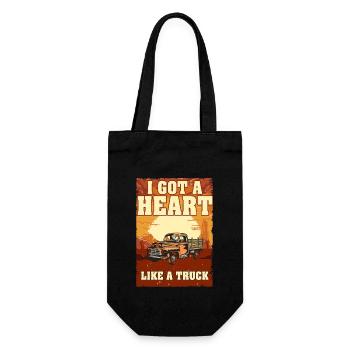 I Got A Heart Like A Truck - Gift Bag for Bottles - black - Front