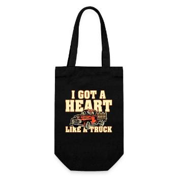 I Got A Heart Like A Truck - Gift Bag for Bottles - black - Front