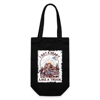 I Got A Heart Like A Truck - Gift Bag for Bottles - black - Front