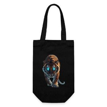 Tiger - Geschenkbeutel für Flaschen - Schwarz - Vorne