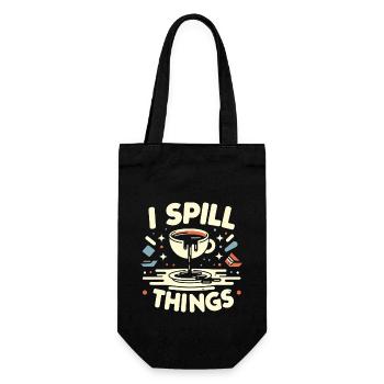 I Spill Things 11 - Geschenkbeutel für Flaschen - Schwarz - Vorne